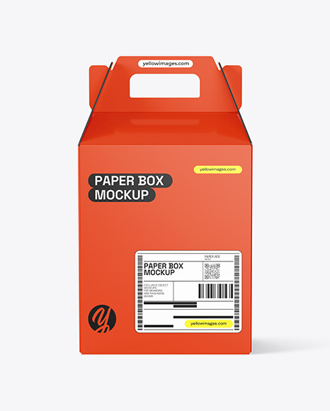 Glossy Paper Box Mockup