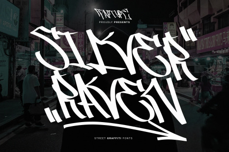 Silver Raven | Graffiti Inspired Font