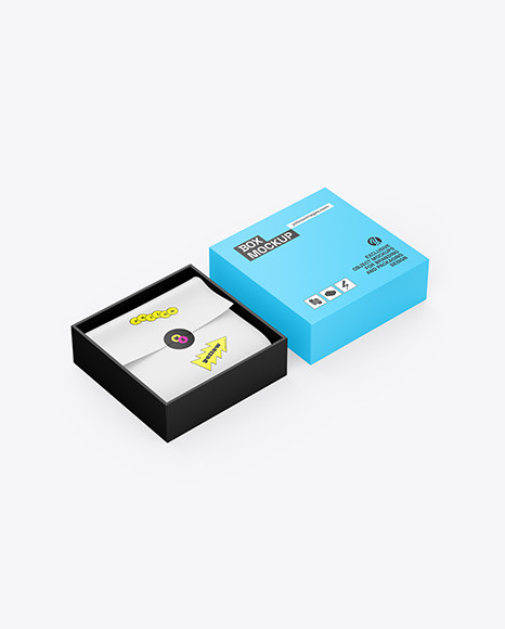 Opened Paper Box Mockup