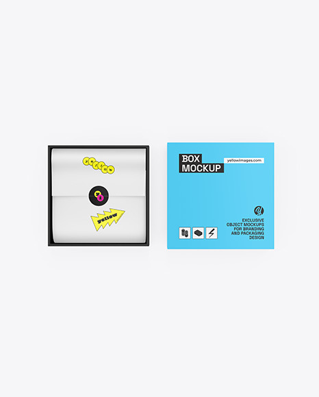 Opened Paper Box Mockup