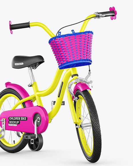 Children Bike Mockup - Half Side View