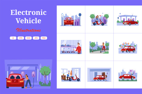 M619_Electronic Vehicle Illustration Pack