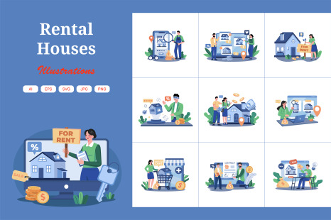 M624_Online Rent Home Illustration_Part 01