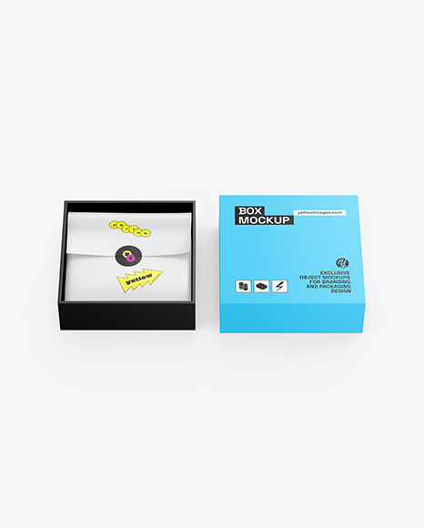 Opened Paper Box Mockup