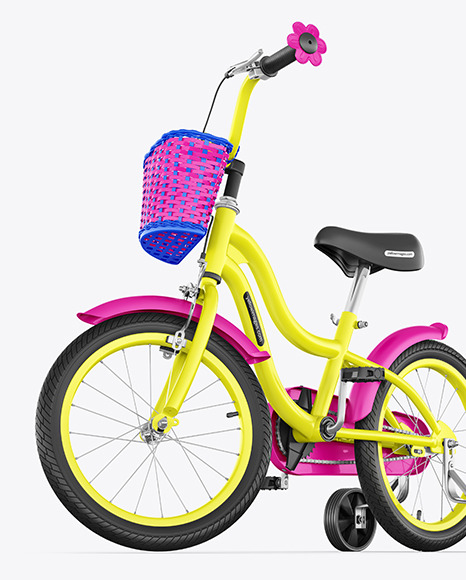 Children Bike Mockup - Half Side View