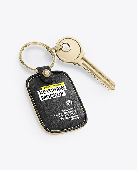 Leather Keychain Mockup