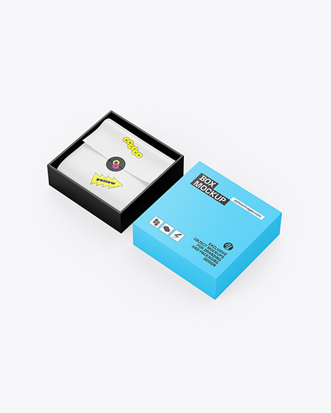 Opened Paper Box Mockup