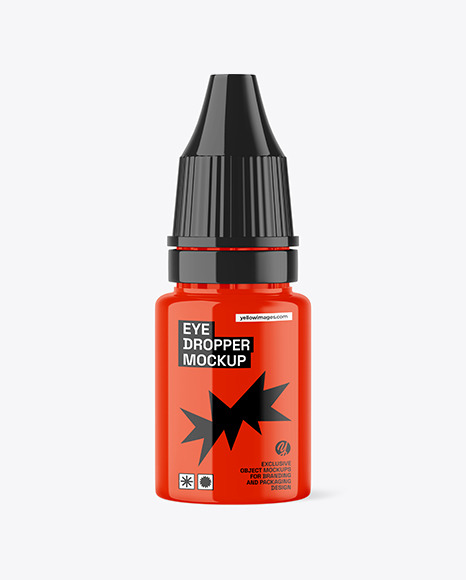 Glossy Eye Dropper Bottle Mockup