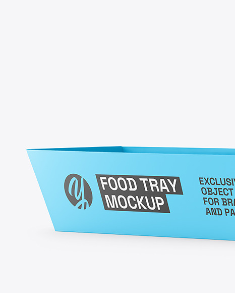Matte Paper Tray w/ Napkin and French Fries Mockup