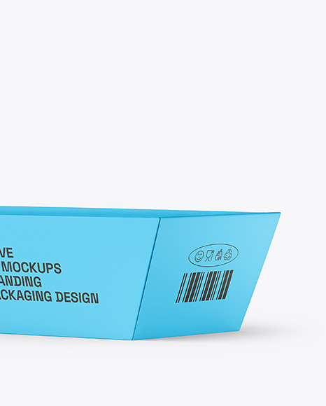 Matte Paper Tray w/ Napkin and French Fries Mockup