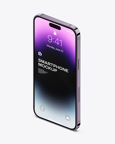 IPhone 14 Pro Max Deep Purple Mockup - Free Download Images High.