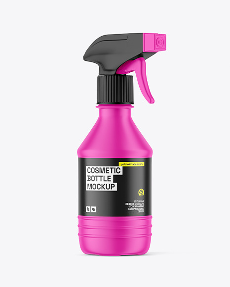 Matte Cosmetic Spray Bottle Mockup