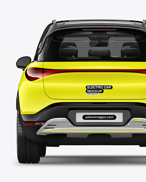 Electric Car Mockup - Back View