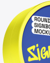 Metallic Round Signboard Mockup