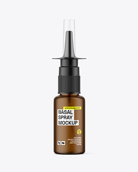 Forsted Amber Glass Nasal Spray Bottle Mockup