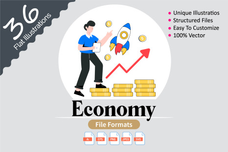 36 Economy illustrations on Yellow Images Creative Store