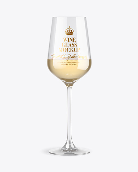 White Wine Glass Mockup