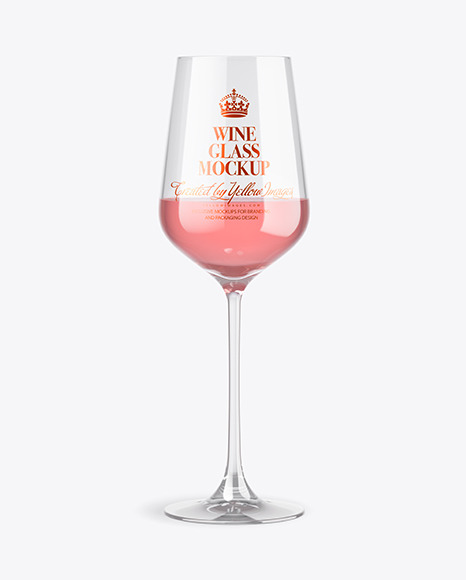 PInk Wine Glass Mockup