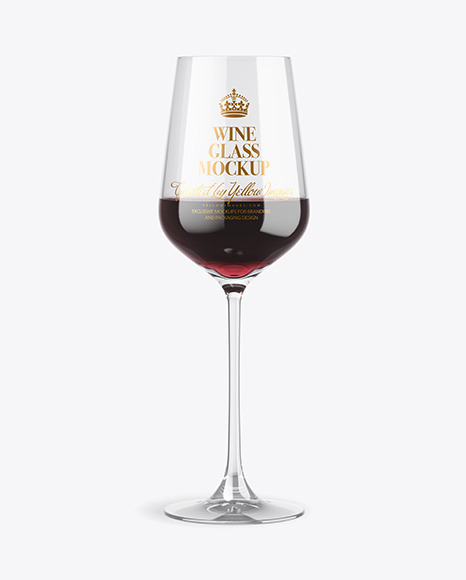 Red Wine Glass Mockup