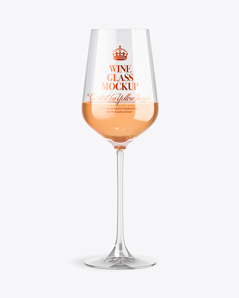 Orange Wine Glass Mockup