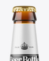 Amber Glass Beer Bottle Mockup