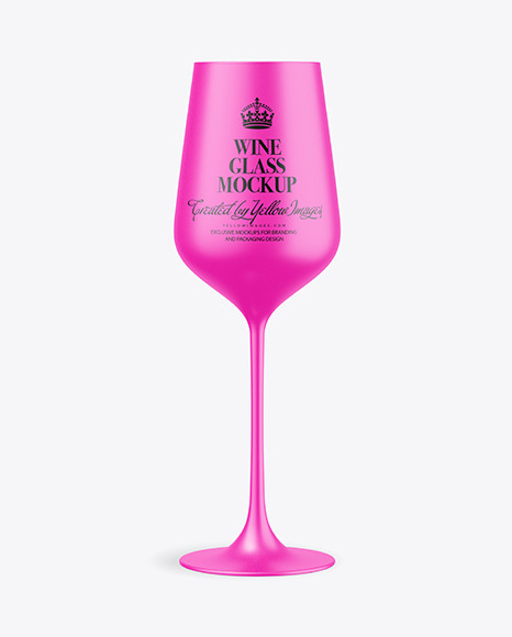 Matte Wine Glass Mockup