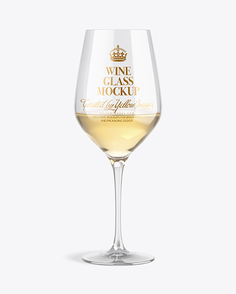 White Wine Glass Mockup