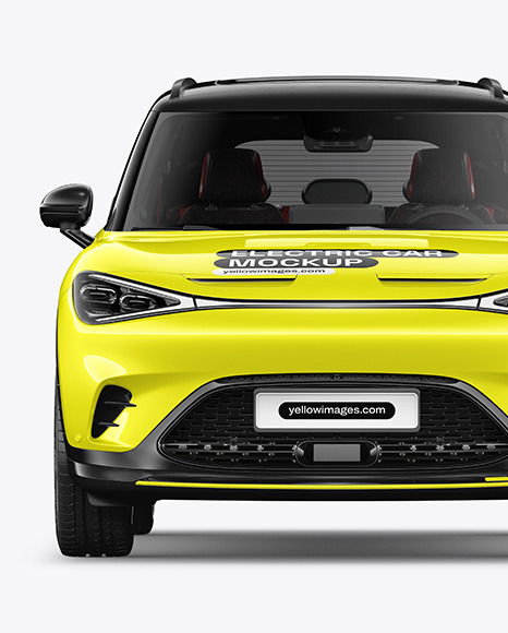 Electric Car Mockup - Front View