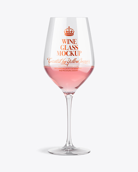 PInk Wine Glass Mockup