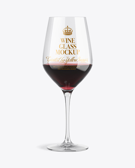 Red Wine Glass Mockup - Free Download Images High Quality PNG, JPG