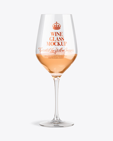 Orange Wine Glass Mockup