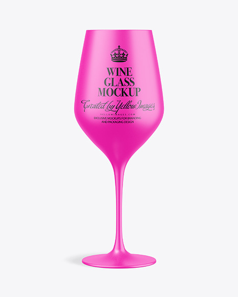 Matte Wine Glass Mockup