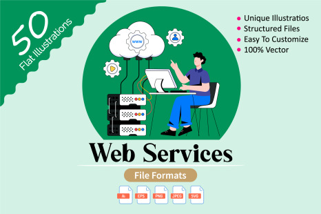 50 Web Services Illustrations