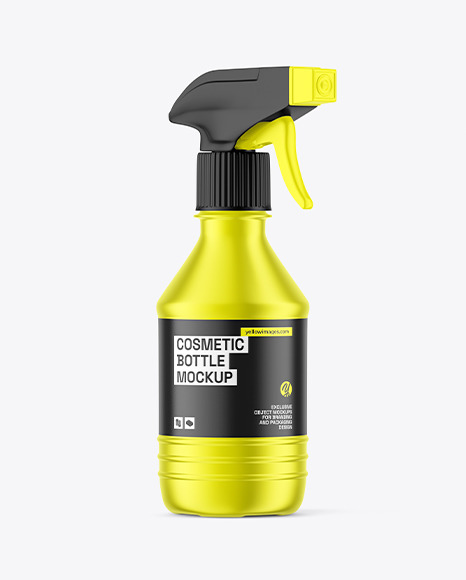 Metallic Cosmetic Spray Bottle Mockup