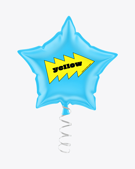 Matte Star Balloon Mockup