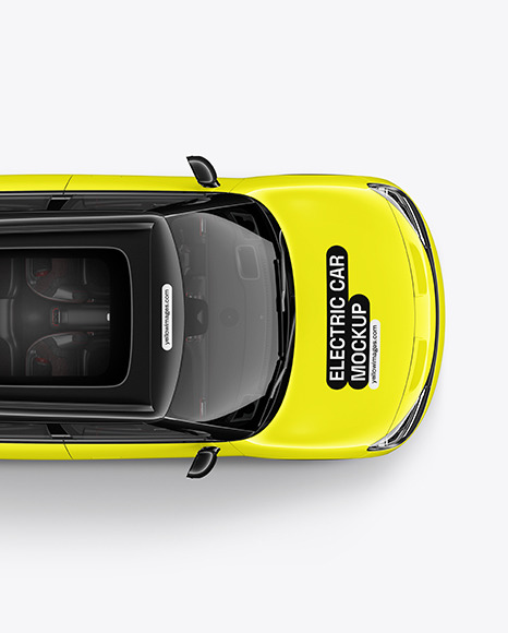 Electric Car Mockup - Top View