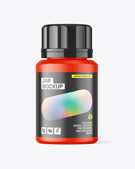 Matte Pills Jar Mockup