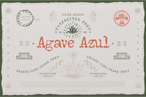 Agave Azul typewriter font