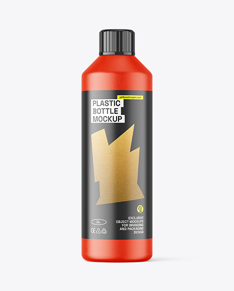 Matte Plastic Bottle Mockup