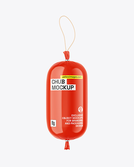 Glossy Chub Packaging Mockup