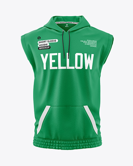 Sleeveless Hoodie Mockup - Front View
