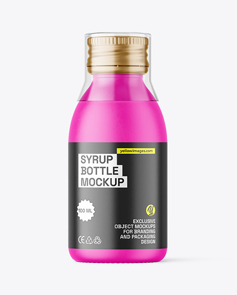 Matte Syrup Bottle Mockup