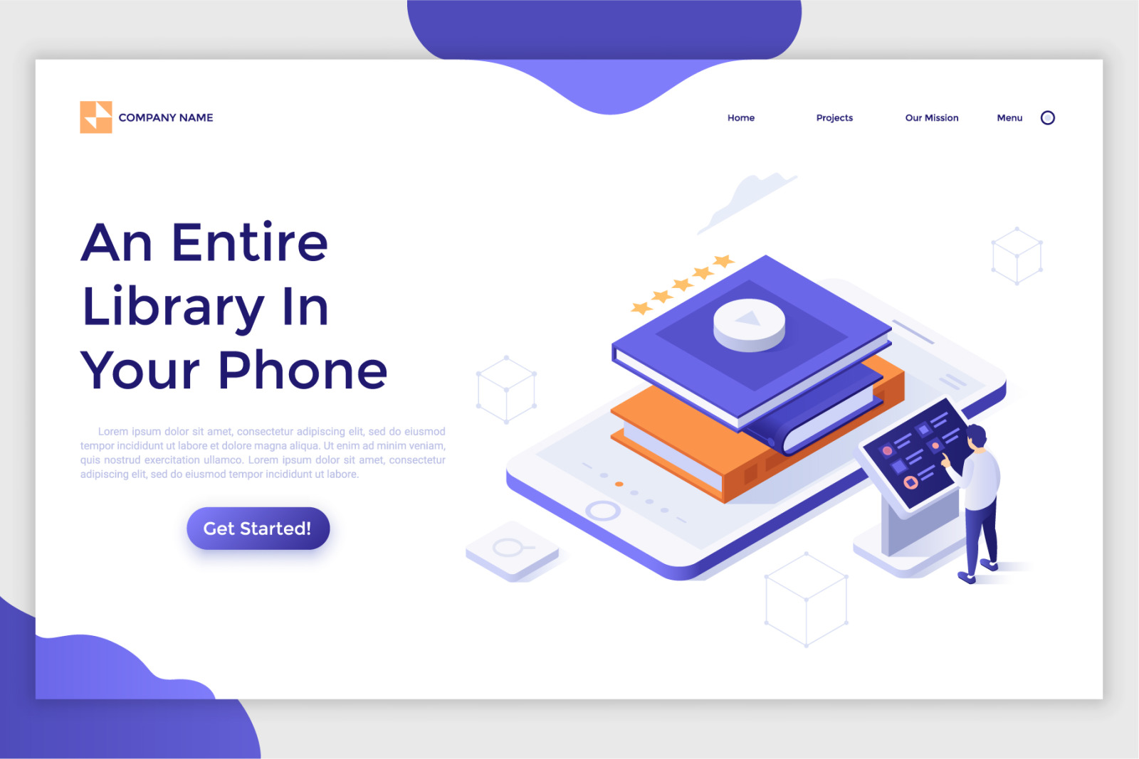 14-isometric-templates-cloud-library-translation-services-on-yellow