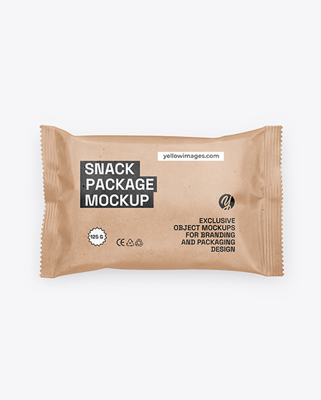 Kraft Paper Snack Package Mockup