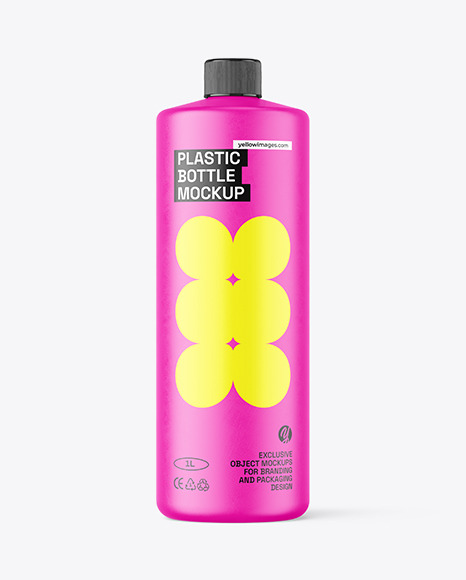 Matte Plastic Bottle Mockup