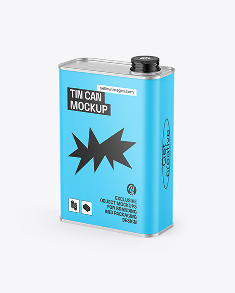 Matte Tin Can Mockup