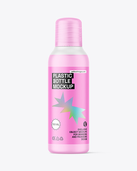 Frosted Plastic Bottle Mockup