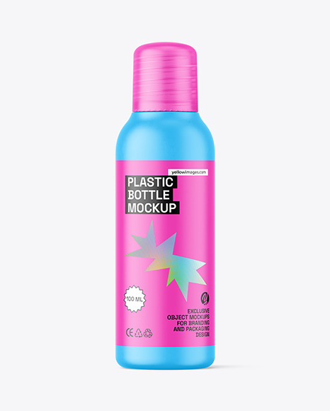 Matte Plastic Bottle Mockup