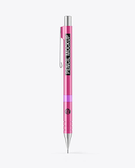 Metallic Mechanical Pencil Mockup