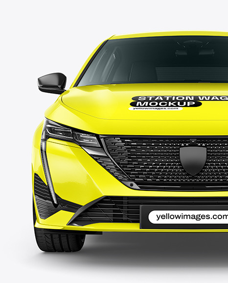Station Wagon Mockup - Front View
